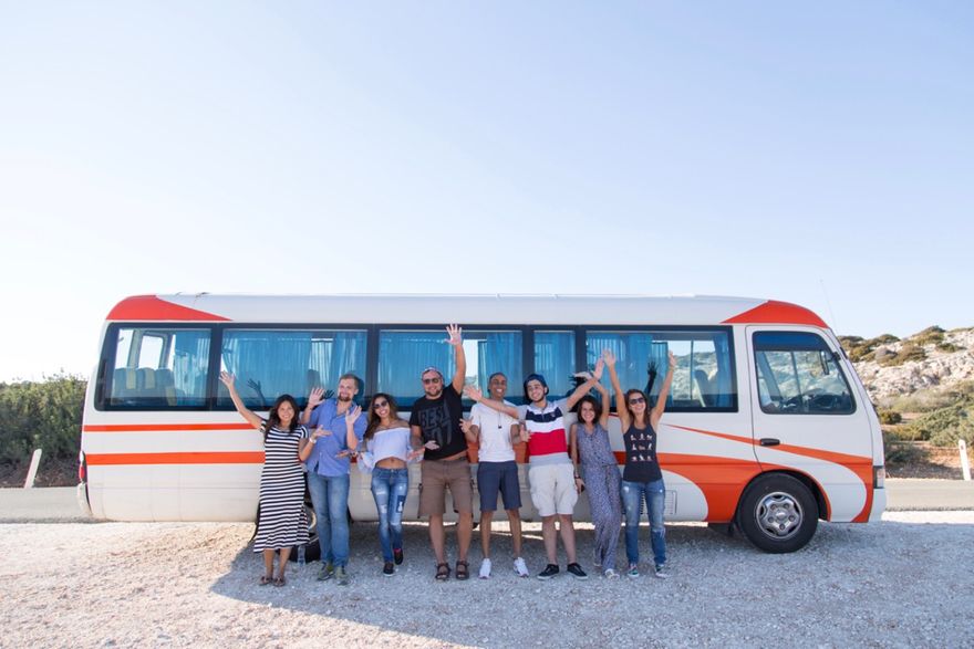 Ausflug mit dem Bus Sprachschule Zypern